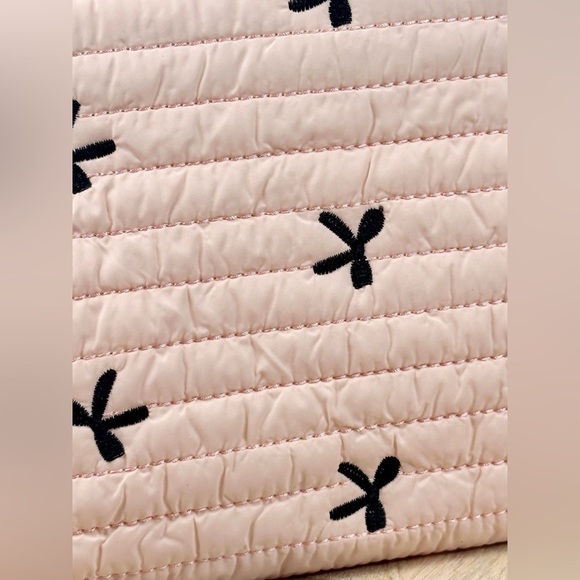 Pink Quilted Clutch with Bow Accent - Picture 2 of 4